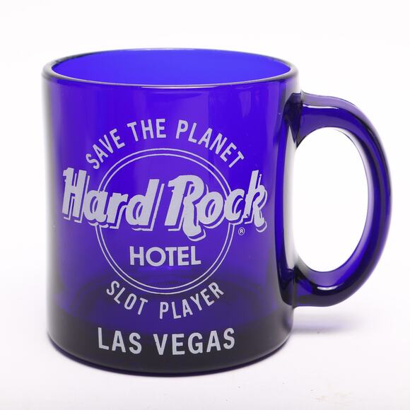 Mixed Lot Hard Rock Las Vegas Hotel Cafe Cobalt Glass Mug & Plush Bear 2000 - Picture 2 of 14